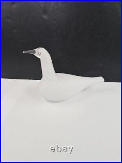 Iittala Birds By Toikka White Bird Signed Art Glass Nuutajarvi Finland Rare