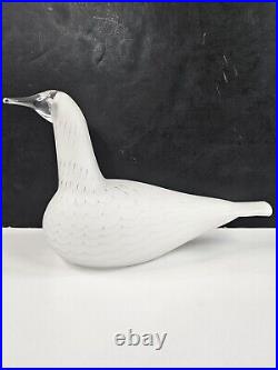 Iittala Birds By Toikka White Bird Signed Art Glass Nuutajarvi Finland Rare