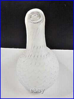 Iittala Birds By Toikka White Bird Signed Art Glass Nuutajarvi Finland Rare