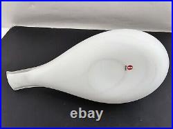 Iittala Birds By Toikka White Bird Signed Art Glass Nuutajarvi Finland Rare