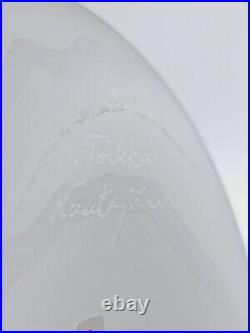 Iittala Birds By Toikka White Bird Signed Art Glass Nuutajarvi Finland Rare