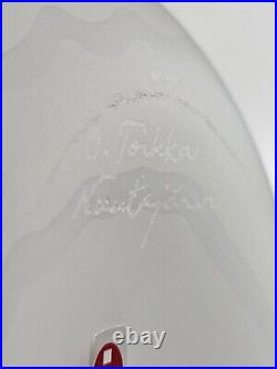 Iittala Birds By Toikka White Bird Signed Art Glass Nuutajarvi Finland Rare