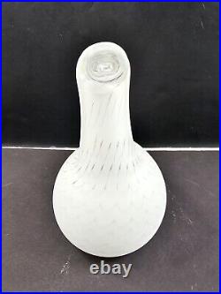 Iittala Birds By Toikka White Bird Signed Art Glass Nuutajarvi Finland Rare