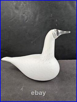 Iittala Birds By Toikka White Bird Signed Art Glass Nuutajarvi Finland Rare