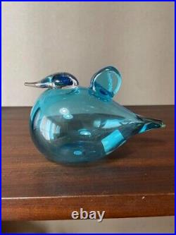 Iittala Birds Glass Figurine Baby Light Blue Oiva Toikka