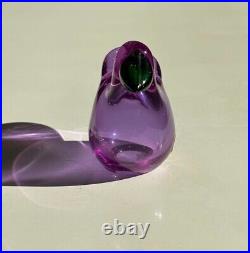 Iittala Birds Glass Figurine Sieppo Amethyst Green Limited of 1000 Oiva Toikka