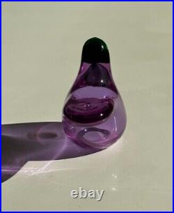 Iittala Birds Glass Figurine Sieppo Amethyst Green Limited of 1000 Oiva Toikka