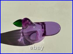 Iittala Birds Glass Figurine Sieppo Amethyst Green Limited of 1000 Oiva Toikka