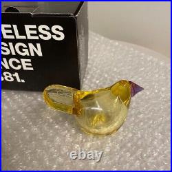 Iittala Birds Glass Figurine Sieppo Yellow Amethyst H8cm Oiva Toikka Iittala Birds Glass Figurine Sieppo Yellow Amethyst H8cm Oiva Toikka