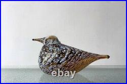 Iittala Birds Glass Figurine Spotted Crake 2002 Nuutajarvi Oiva Toikka