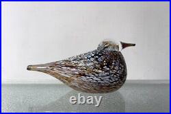 Iittala Birds Glass Figurine Spotted Crake 2002 Nuutajarvi Oiva Toikka