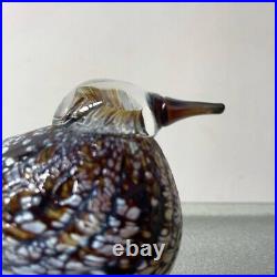 Iittala Birds Glass Figurine Spotted Crake 2002 Nuutajarvi Oiva Toikka