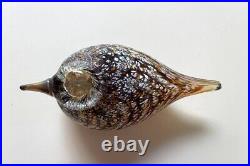 Iittala Birds Glass Figurine Spotted Crake 2002 Nuutajarvi Oiva Toikka