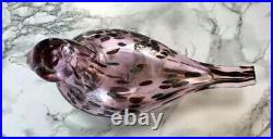 Iittala Birds Glass Oiva Toikka Pink Reed Warbler With Box Used From JP W21×H13cm
