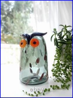Iittala Birds Toikka Owl Lead Free Glass 110x175mm Ornament withBox 0113