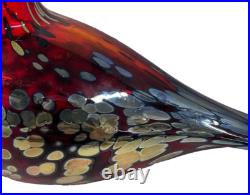 Iittala Birds Toikka Ruby Bird Art Glass Finland Handmade Collectible