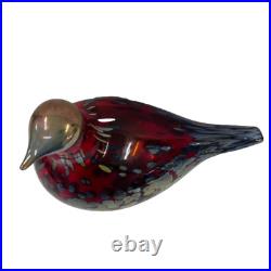 Iittala Birds Toikka Ruby Bird Art Glass Finland Handmade Collectible