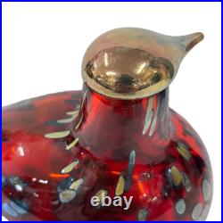 Iittala Birds Toikka Ruby Bird Art Glass Finland Handmade Collectible