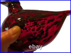 Iittala Birds Toikka Ruby Bird Red Nuutajärvi Oiva Toikka Finland