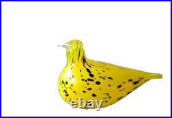 Iittala Birds Toikka Stockmann Kyyhky Yellow Glass Bird 160x95mm