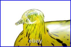 Iittala Birds Toikka Stockmann Kyyhky Yellow Glass Bird 160x95mm