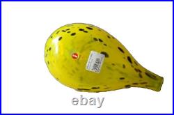 Iittala Birds Toikka Stockmann Kyyhky Yellow Glass Bird 160x95mm