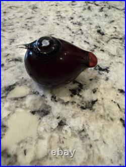 Iittala Birds by Oiva Toikka Little Tern in Cranberry Karpalo Puffball