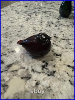 Iittala Birds by Oiva Toikka Little Tern in Cranberry Karpalo Puffball