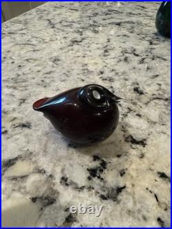 Iittala Birds by Oiva Toikka Little Tern in Cranberry Karpalo Puffball