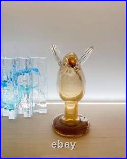 Iittala Birds by Oiva Toikka Sieppo Honey Made in Finland Size 12.5x12.5