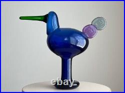 Iittala Birds by Toikka Kiikkuri Ultramarine Blue Oiva Design Limited Ed. USED