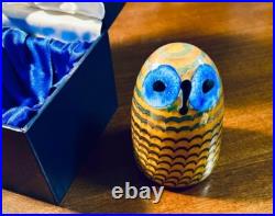 Iittala Birds by Toikka Little Barn Owl by Oiva Toikka Leadless Glass Japan Mint