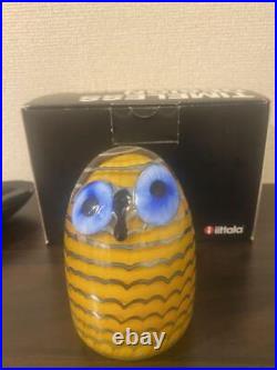 Iittala Birds by Toikka Little Barn Owl by Oiva Toikka Leadless glass RARE Japan