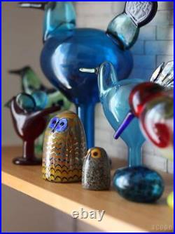 Iittala Birds by Toikka Little Barn Owl by Oiva Toikka Leadless glass RARE Japan