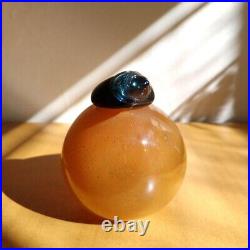 Iittala Birds by Toikka Mountain bird Apricot x Sea Blue Signed O. Toikka Used JP
