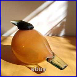 Iittala Birds by Toikka Mountain bird Apricot x Sea Blue Signed O. Toikka Used JP