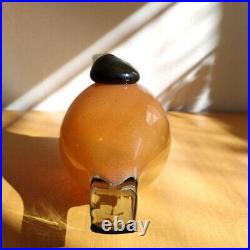 Iittala Birds by Toikka Mountain bird Apricot x Sea Blue Signed O. Toikka Used JP