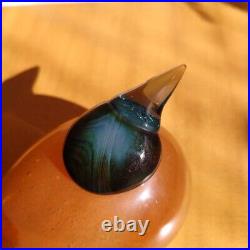 Iittala Birds by Toikka Mountain bird Apricot x Sea Blue Signed O. Toikka Used JP