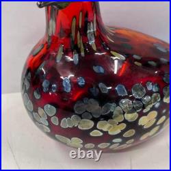 Iittala Birds by Toikka Reed Warbler Oibatoikka Ruby Bird Art Glass Figurine Red
