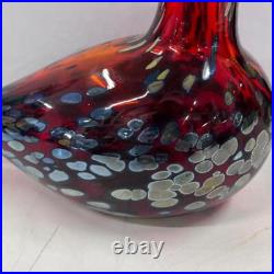 Iittala Birds by Toikka Reed Warbler Oibatoikka Ruby Bird Art Glass Figurine Red