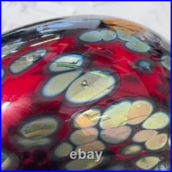 Iittala Birds by Toikka Reed Warbler Oibatoikka Ruby Bird Art Glass Figurine Red