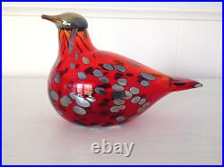 Iittala Birds by Toikka Rubiinilintu / Ruby Bird Handblown Red Crystal NEW