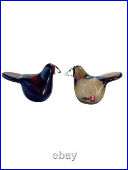 Iittala Birds by Toikka Sieppo Brown x Clear Glass Ornament 2015 Limited