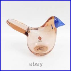 Iittala Birds by Toikka Sieppo Salmon Pink Glass Bird Nordic Finland Used Iittala Birds by Toikka Sieppo Salmon Pink Glass Bird Nordic Finland Used