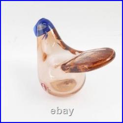 Iittala Birds by Toikka Sieppo Salmon Pink Glass Bird Nordic Finland Used Iittala Birds by Toikka Sieppo Salmon Pink Glass Bird Nordic Finland Used