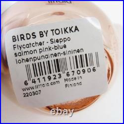 Iittala Birds by Toikka Sieppo Salmon Pink Glass Bird Nordic Finland Used Iittala Birds by Toikka Sieppo Salmon Pink Glass Bird Nordic Finland Used