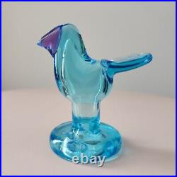 Iittala Birds by Toikka Sieppo with legs Sky Blue Amethyst