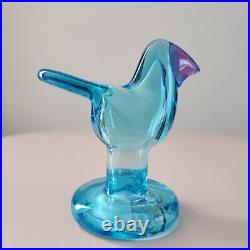 Iittala Birds by Toikka Sieppo with legs Sky Blue Amethyst