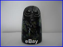 Iittala Birds by Toikka Sooty Owl Signed with original sticker and label