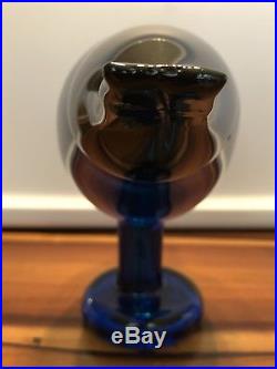 Iittala Blue Magpie Bird by Oiva Toikka Scandinavian Glass Design